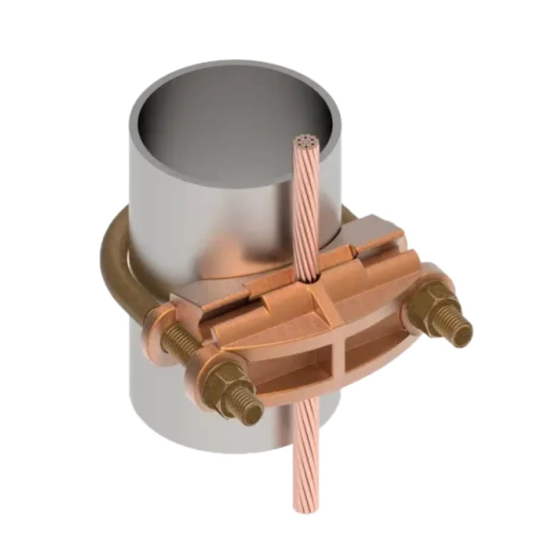 CONECTOR TIERRA CU P/CABLE 4AWG-2/0AWG A TUBO 2-1/2'' Ø2-1/2''-2-7/8'' UL BURNDY
