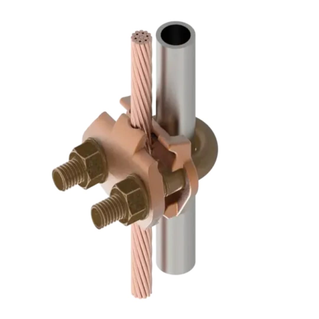 CONECTOR TIERRA CU P/CABLE 4AWG-2/0AWG A TUBO 3/8'' Ø5/8''-3/4'' UL BURNDY3