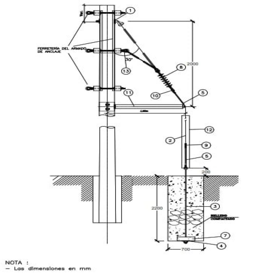 CONJUNTO RETENIDA VERTICAL TIPO Y PARA ARMADO CON DMS ARAGCU AR1