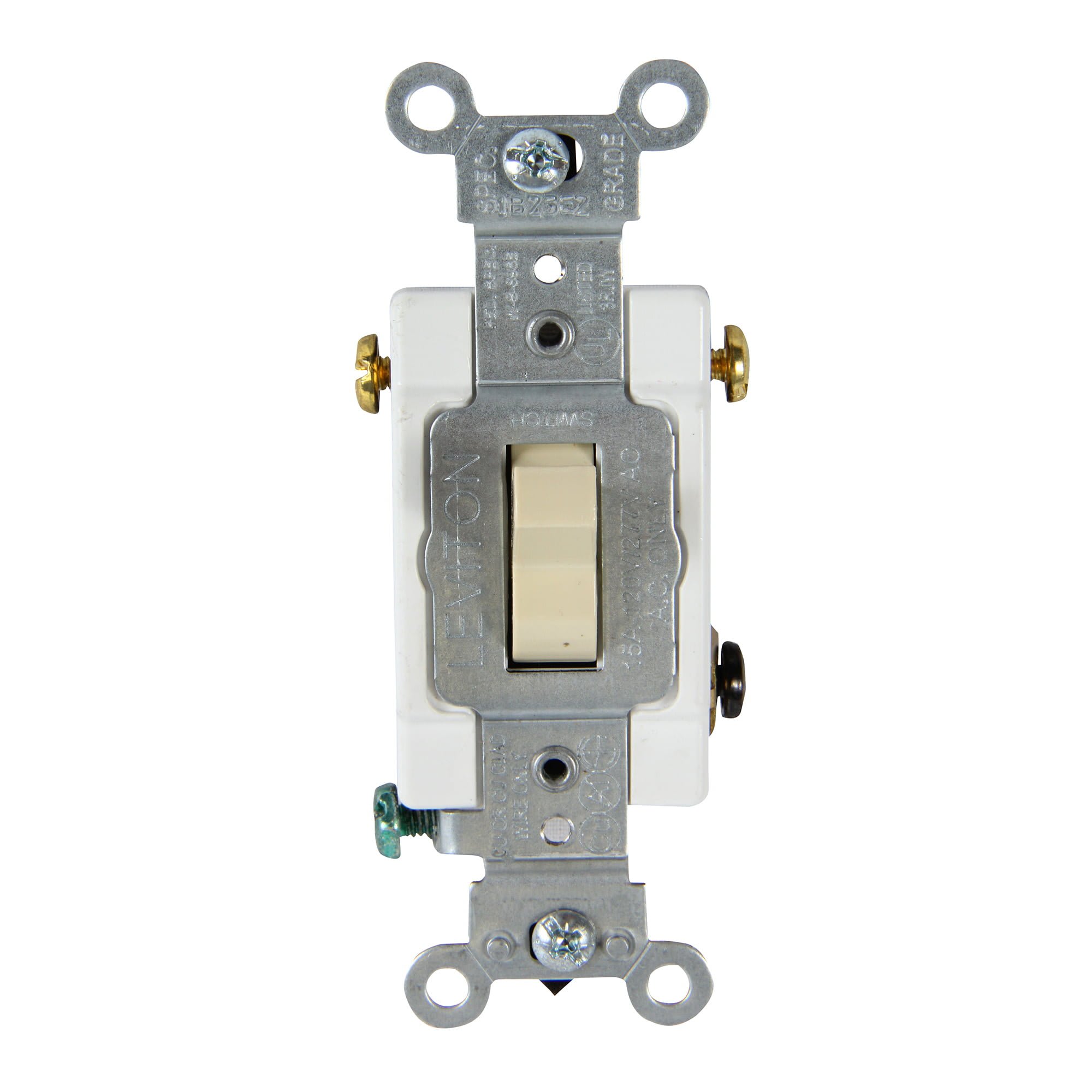 INTERRUPTOR UNIPOLAR SIMPLE 15A L/T 250V MARFIL LEVITON1