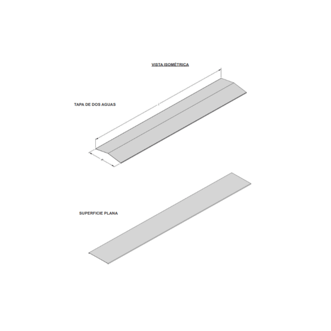 CUBIERTA PARA BANDEJA DE CABLES GALV. CALIENTE 150MM T2ACSGC15WL ARAGCU VM