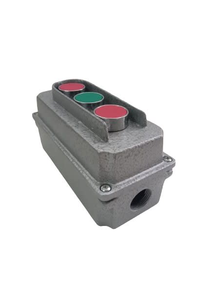 INTERRUPTOR INDUSTRIAL PUSH BUTTON 22 mm DE 3 PULSADORES CON CERCO IRP/C3 C IRP/C3 AIBAR2