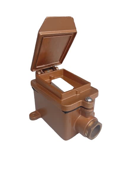 INTERRUPTOR INDUSTRIAL C/TAPA SIMPLE 15A BRONCE IRS/T15 PBR AIBAR2