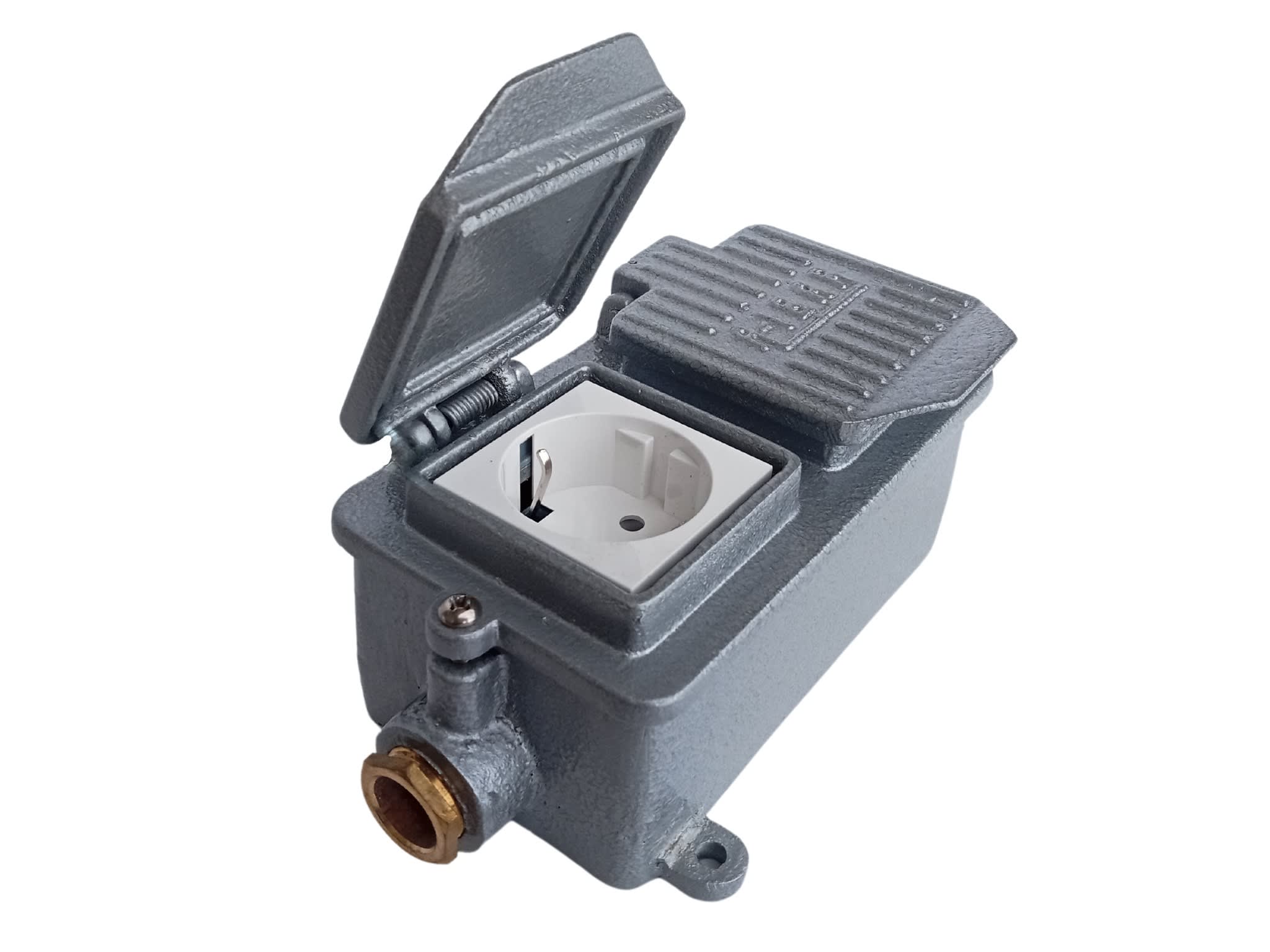 TOMACORRIENTE SCHUKO INDUSTRIAL DOBLE 16A C/TAPA IP65 TSD/16 AIBAR