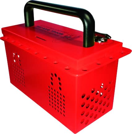 CAJA DE BLOQUEO METALICA COLOR ROJO P/20 CANDADOS BAN-X04RED BEIAN-LOCK