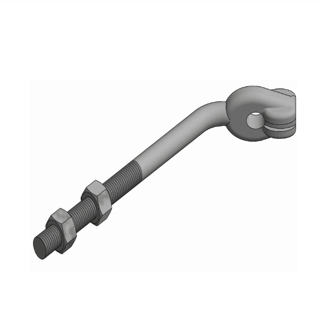 PERNO OJO ANGULAR CON GUARDACABO DE A°G° 5/8''X356MM D1PE0005 ARAGCU RT1