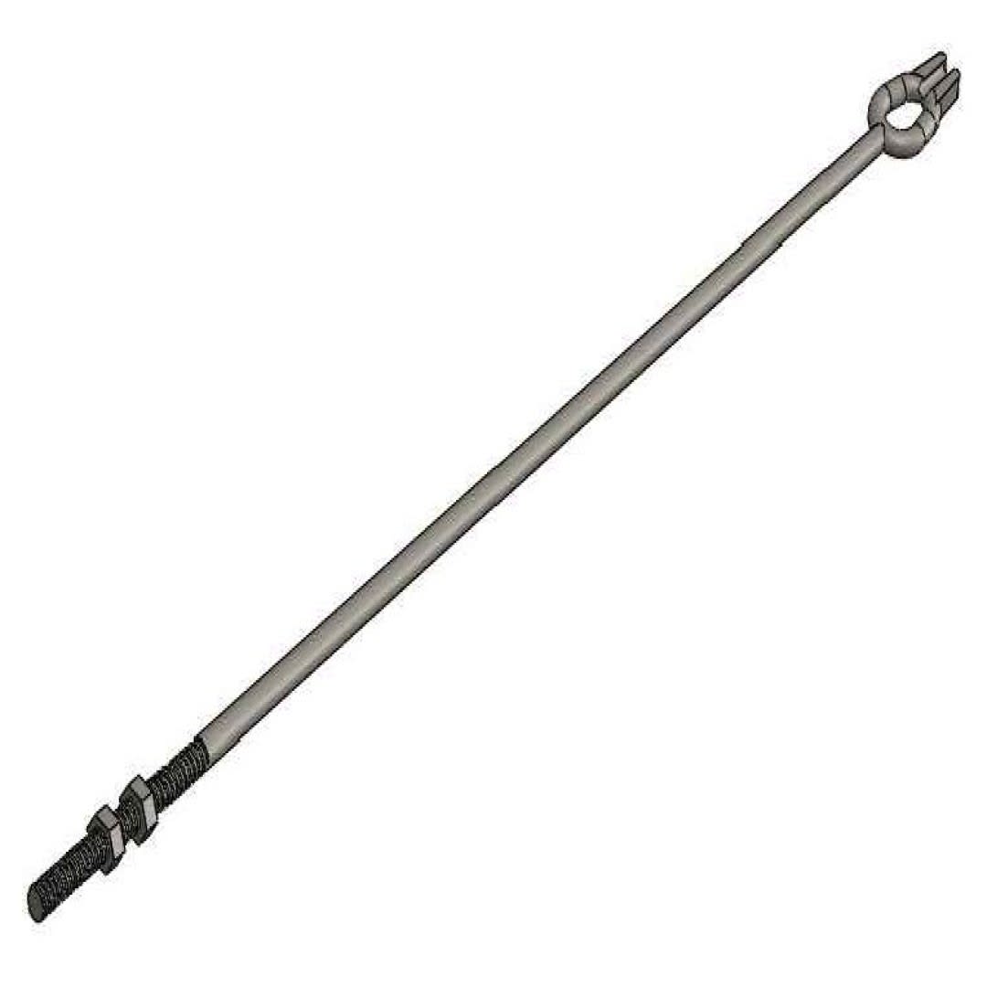 VARILLA DE ANCLAJE OJAL GUARDACABO DE A°G° 5/8''X2200MM D1VA0001 ARAGCU RT