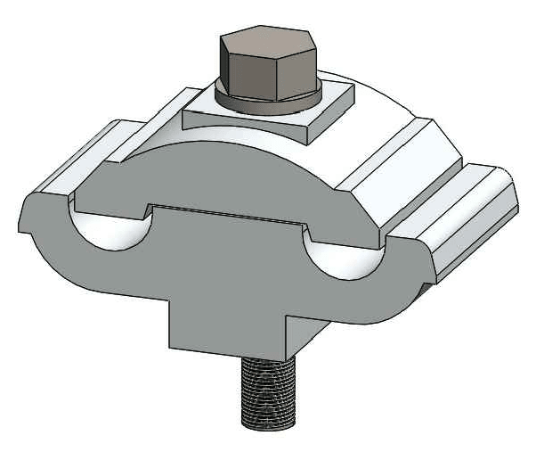 CONECTOR DOBLE VIA ALUMINIO DE 1 PERNO 16-50/16-50MM M1C00100 ARAGCU FO1