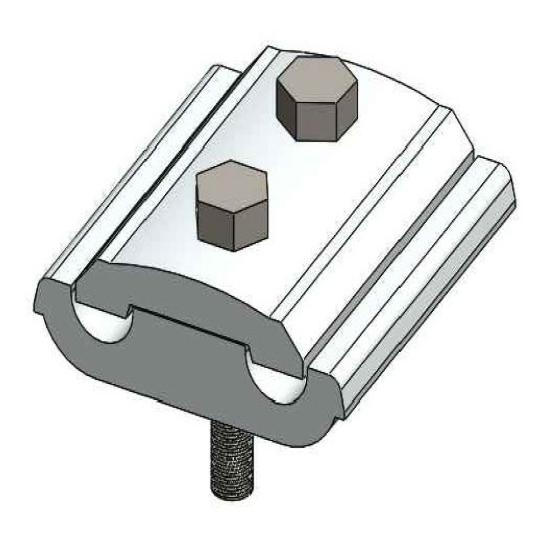 CONECTOR DOBLE VIA DE BRONCE ESTAÑADO 70MM M1C00308 ARAGCU PT3