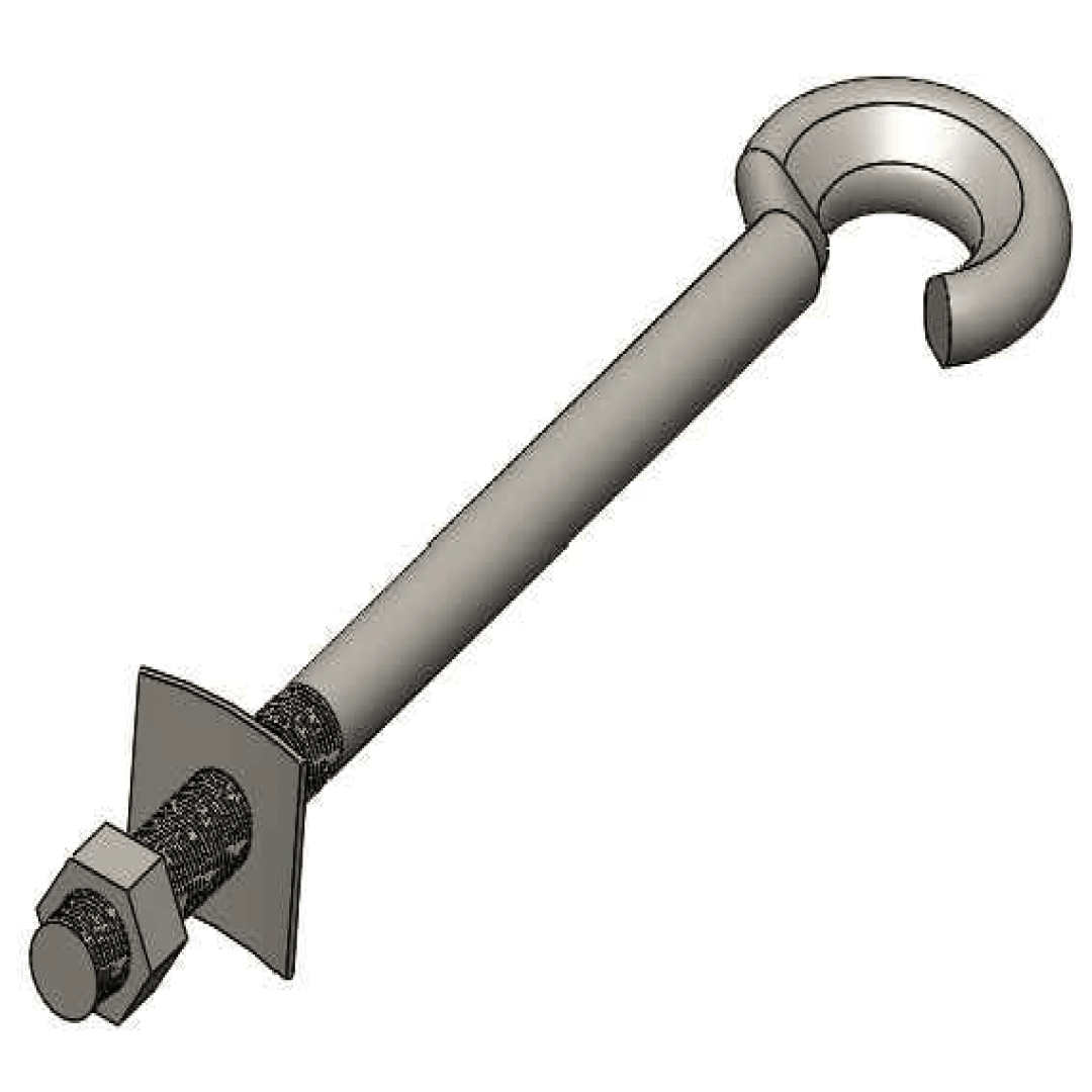 PERNO GANCHO FIN DE LINEA DE F°G° 3/4''X300 D1PE0723 ARAGCU FO