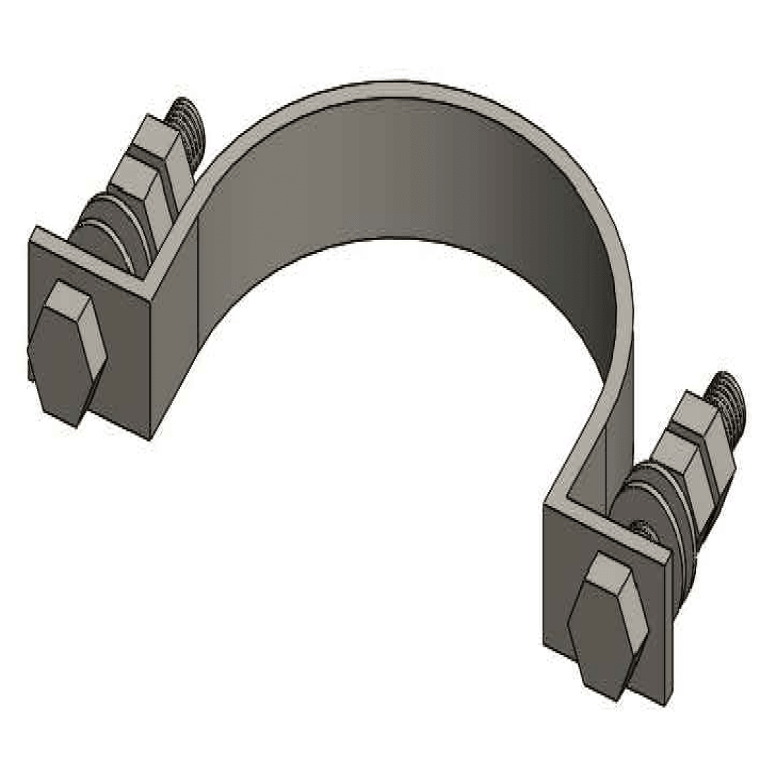 ABRAZADERA PARA CRUCETA DE F°G° 220MMX2-1/2''X1/4'' D1AB0134 ARAGCU AR