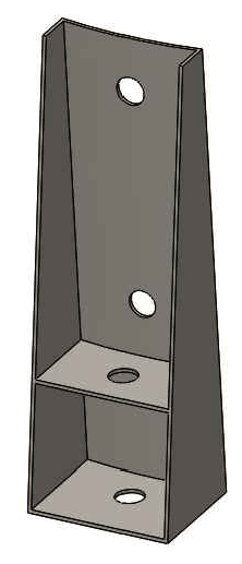 BRAQUETE PARA PUNTA DE POSTE DE F°G° 100X355MM D1BQ0002 ARAGCU MT