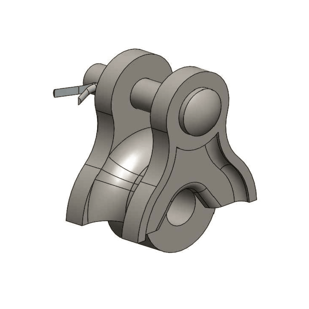 ADAPTADOR GUARDACABO HORQUILLA DE A°G° 29X67X5/8'' 70KN D1AD0801 ARAGCU MT1