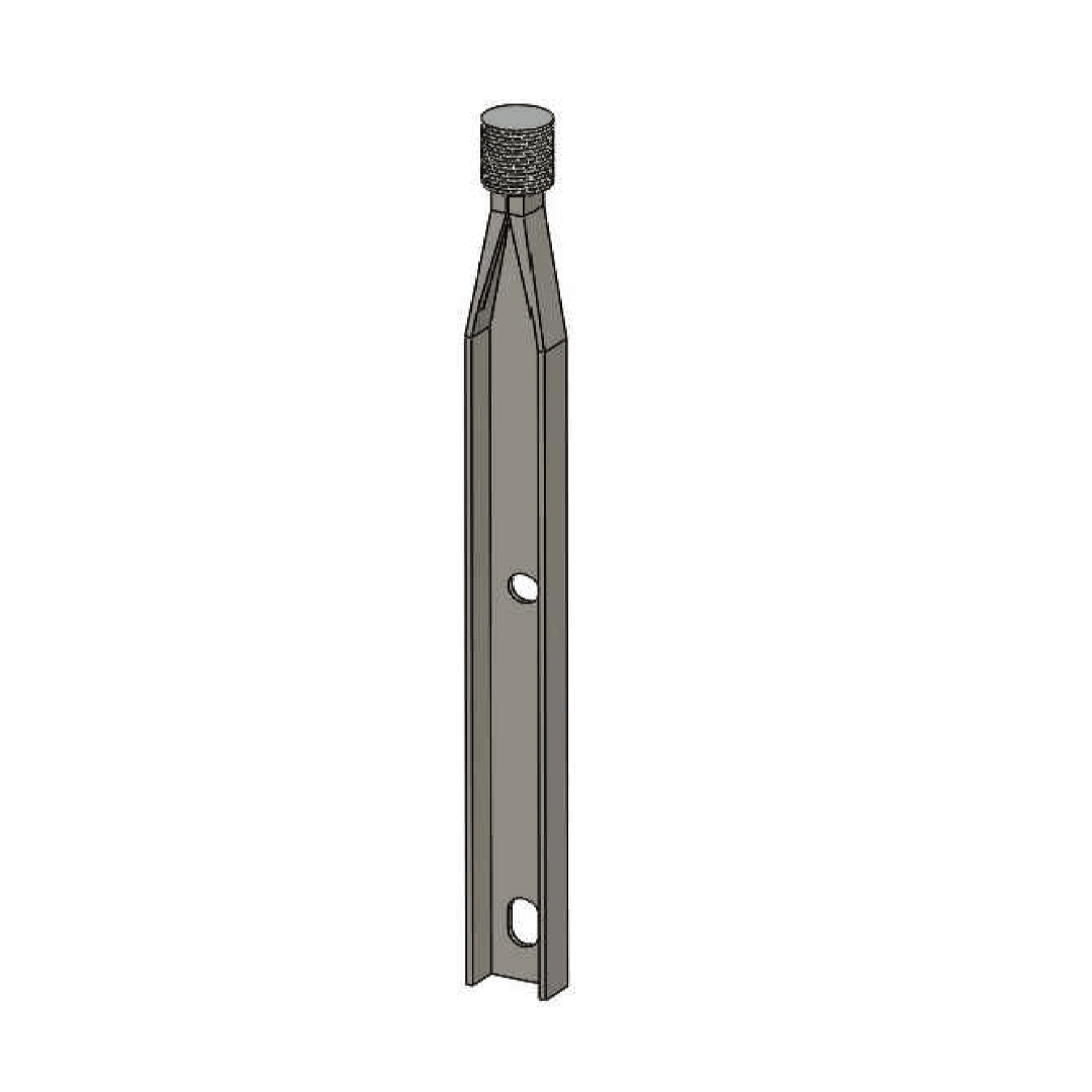ESPIGA RECTA PARA CABEZA DE POSTE DE F°G° 24'' 610X35X4.5MM D1ES0306 ARAGCU MT