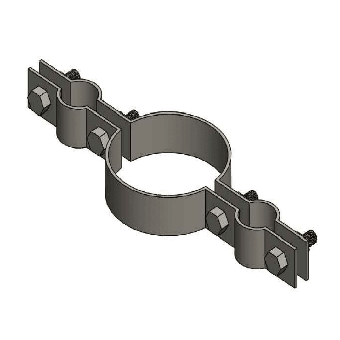 ABRAZADERA PARA PASTORAL DOBLE 2-1/2'' 48 120 1/4'' D1AB0337 ARAGCU AP1