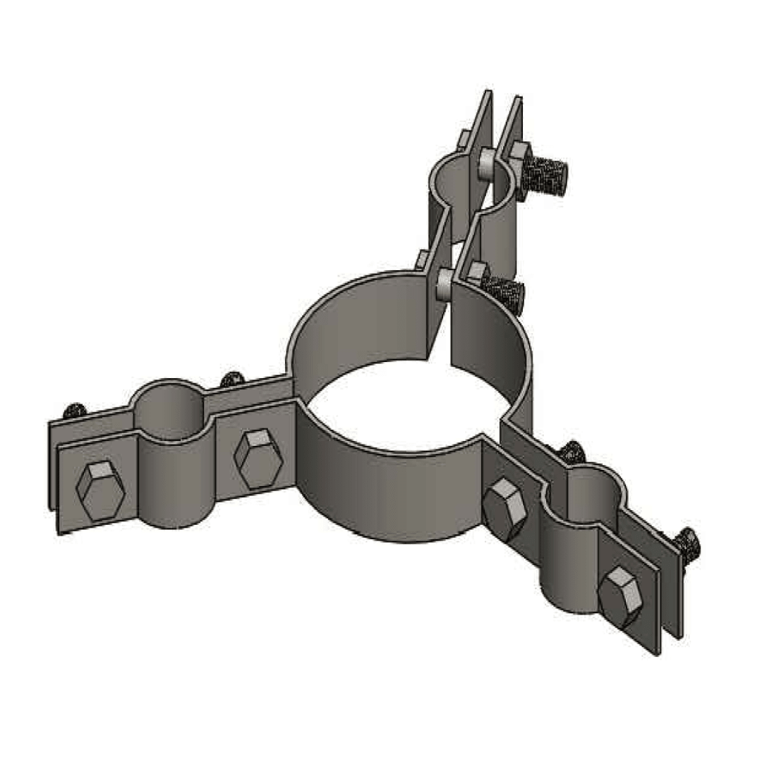 ABRAZADERA PARA PASTORAL TRIPLE 1-1/2'' 48 165 3/16'' D1AB0512 ARAGCU AP