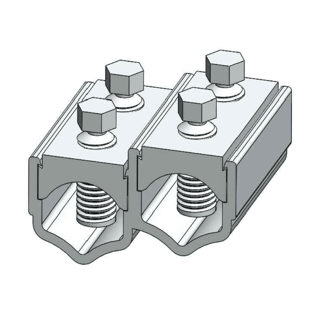 CONECTOR DOBLE VIA AL/AL O AL/CU DE 4 PERNOS 70-300MM2 WB-300  ARAGCU MT