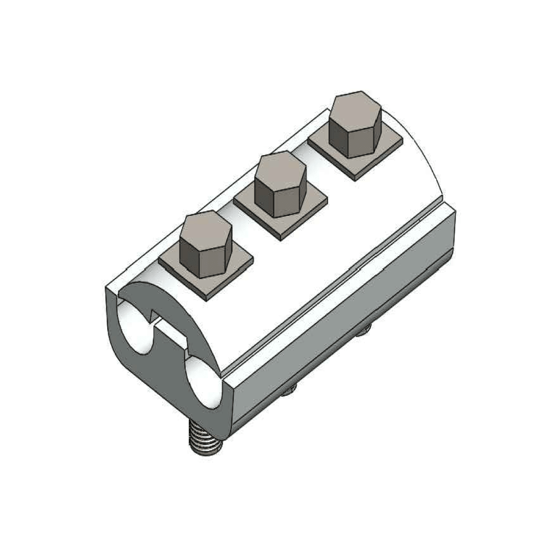 CONECTOR DOBLE VIA ALUMINIO DE 3 PERNOS 120-240MM M1C00106 ARAGCU MT1