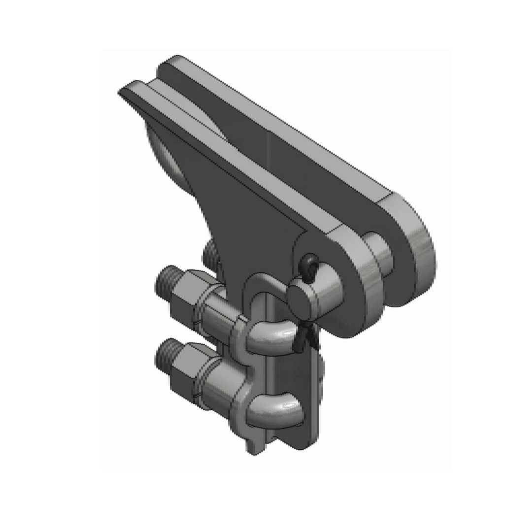 GRAPA DE ANCLAJE TIPO PISTOLA DE 2 PERNOS P/COND. 16-50MM DE AL (W) D1GR0514 ARAGCU MT1
