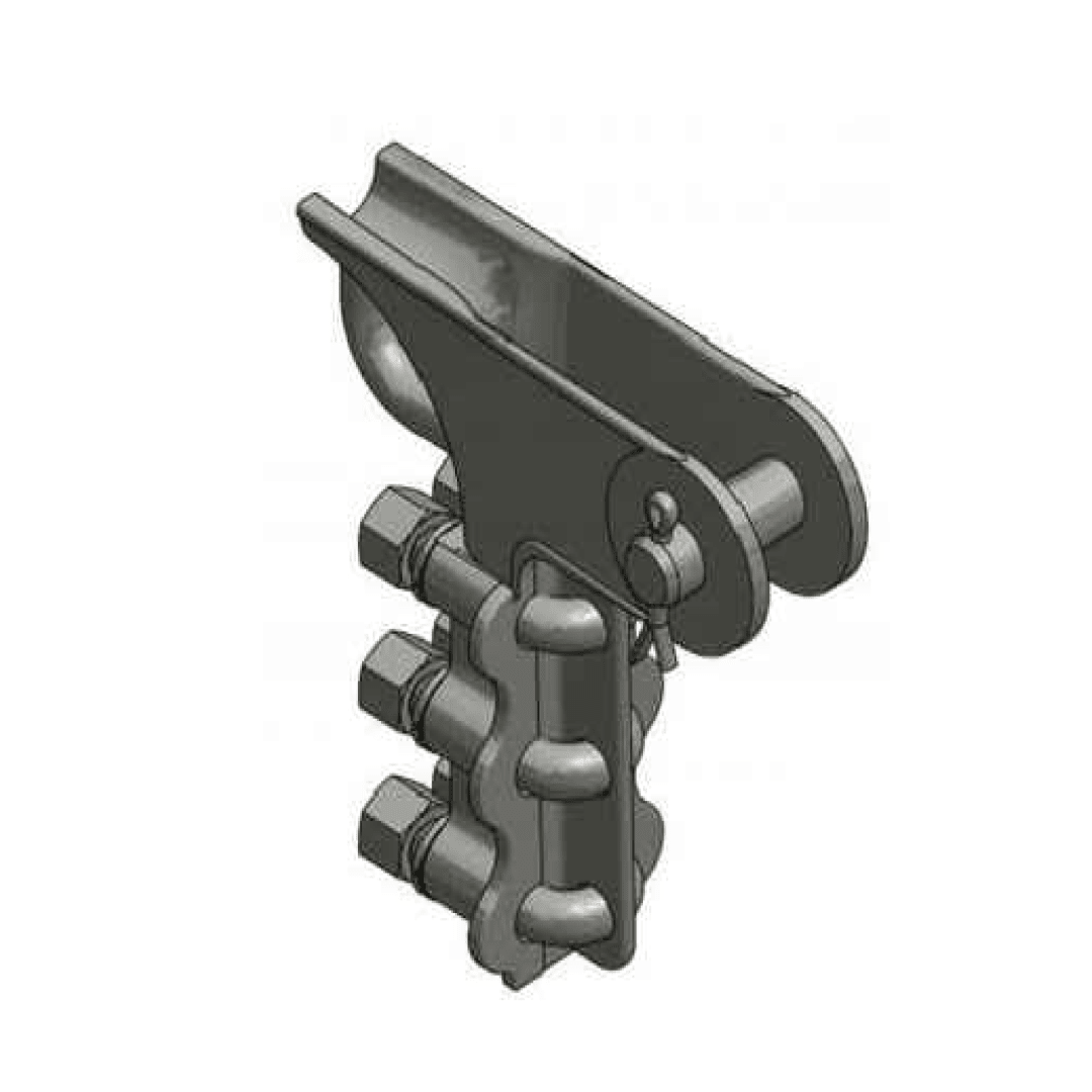 GRAPA DE ANCLAJE TIPO PISTOLA DE 3 PERNOS P/COND. 120MM DE AL (W) D1GR0506 ARAGCU MT1