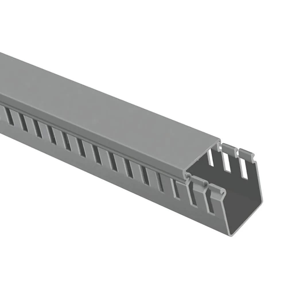 CANALETA PVC RANURADA 40X60MM GRIS MODELO RANURADA MUTLUSAN