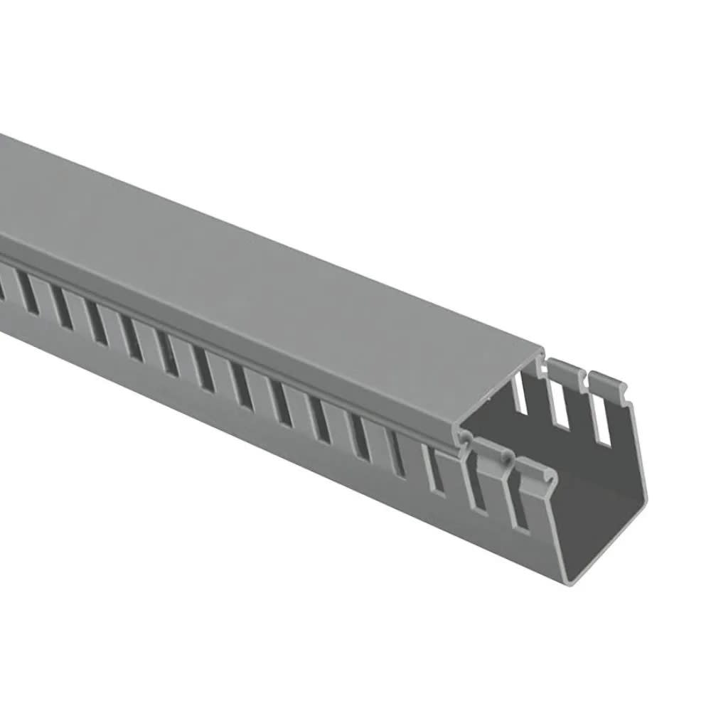 CANALETA RANURADA 25X25MM 2M GRIS MUTLUSAN