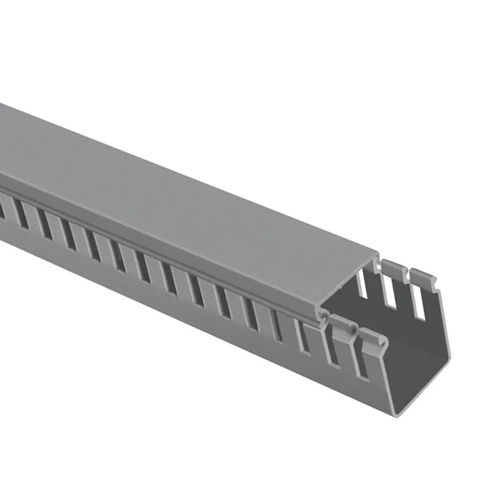 CANALETA PVC RANURADA 40X40MM GRIS ORGANIZADOR DE CABLES MUTLUSAN