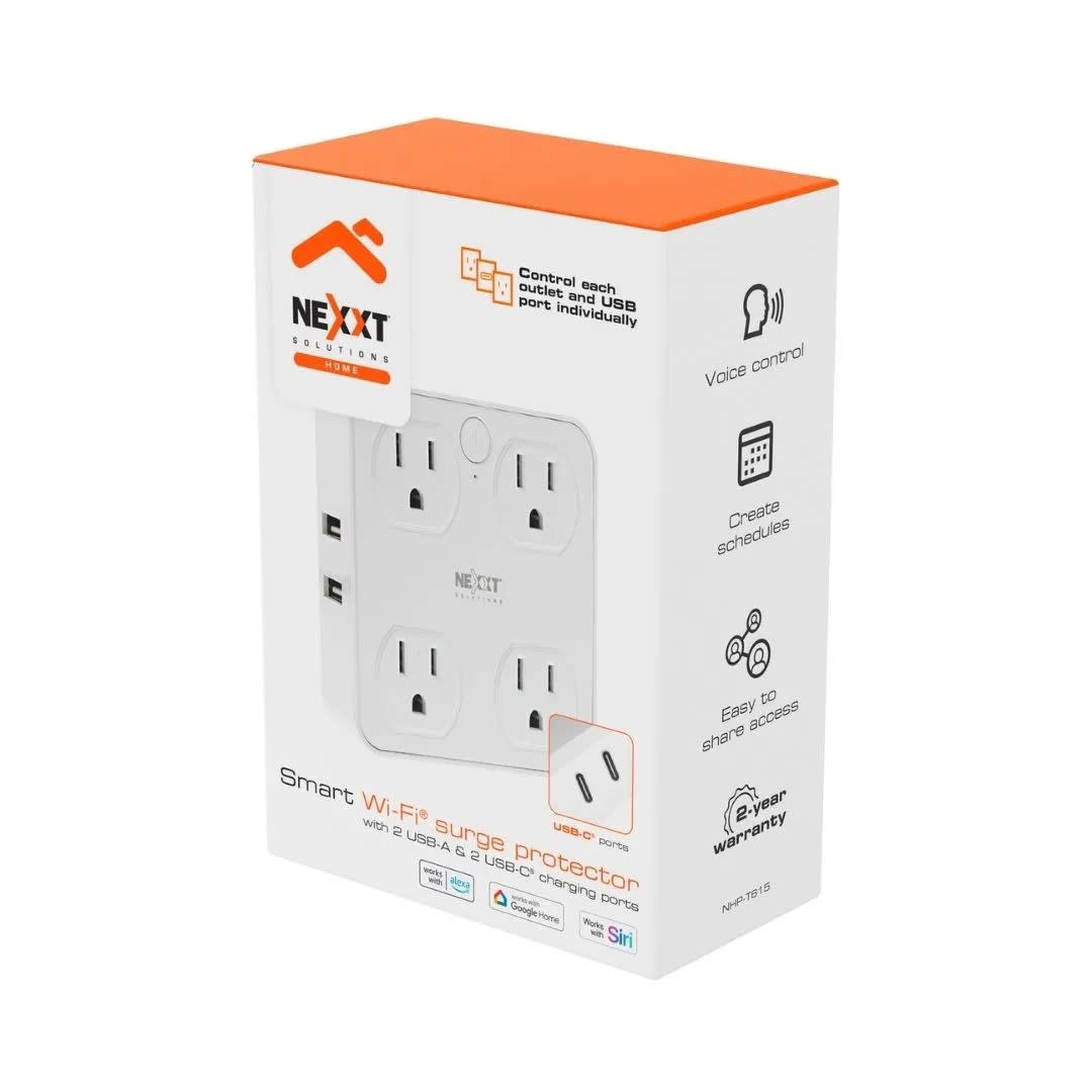 ENCHUFE SMART 4 TOMAS 2 USB-A Y 2 USB-C NEXXT SM