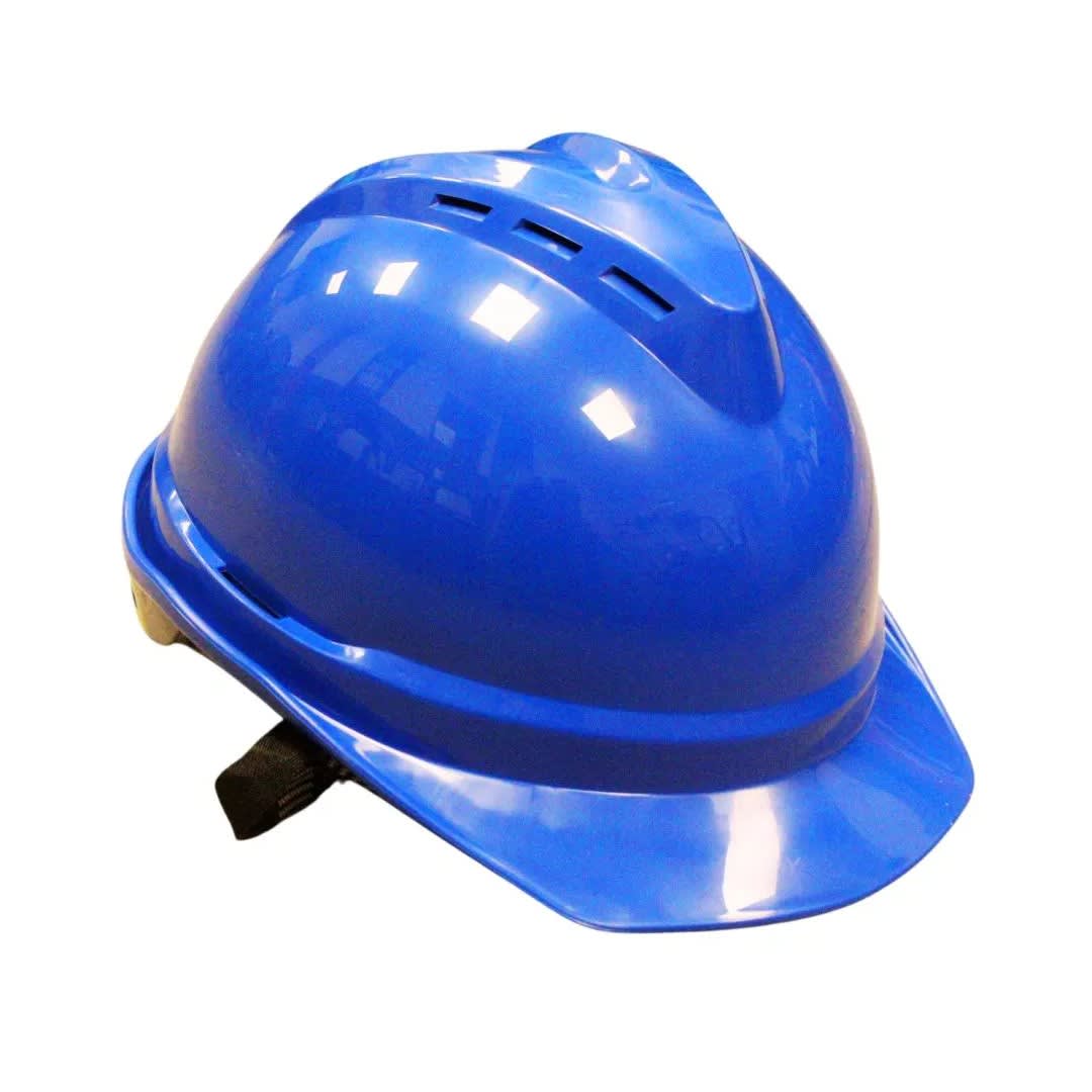 CASCO ESTILO V CON VENTILACION AZUL WERKEN