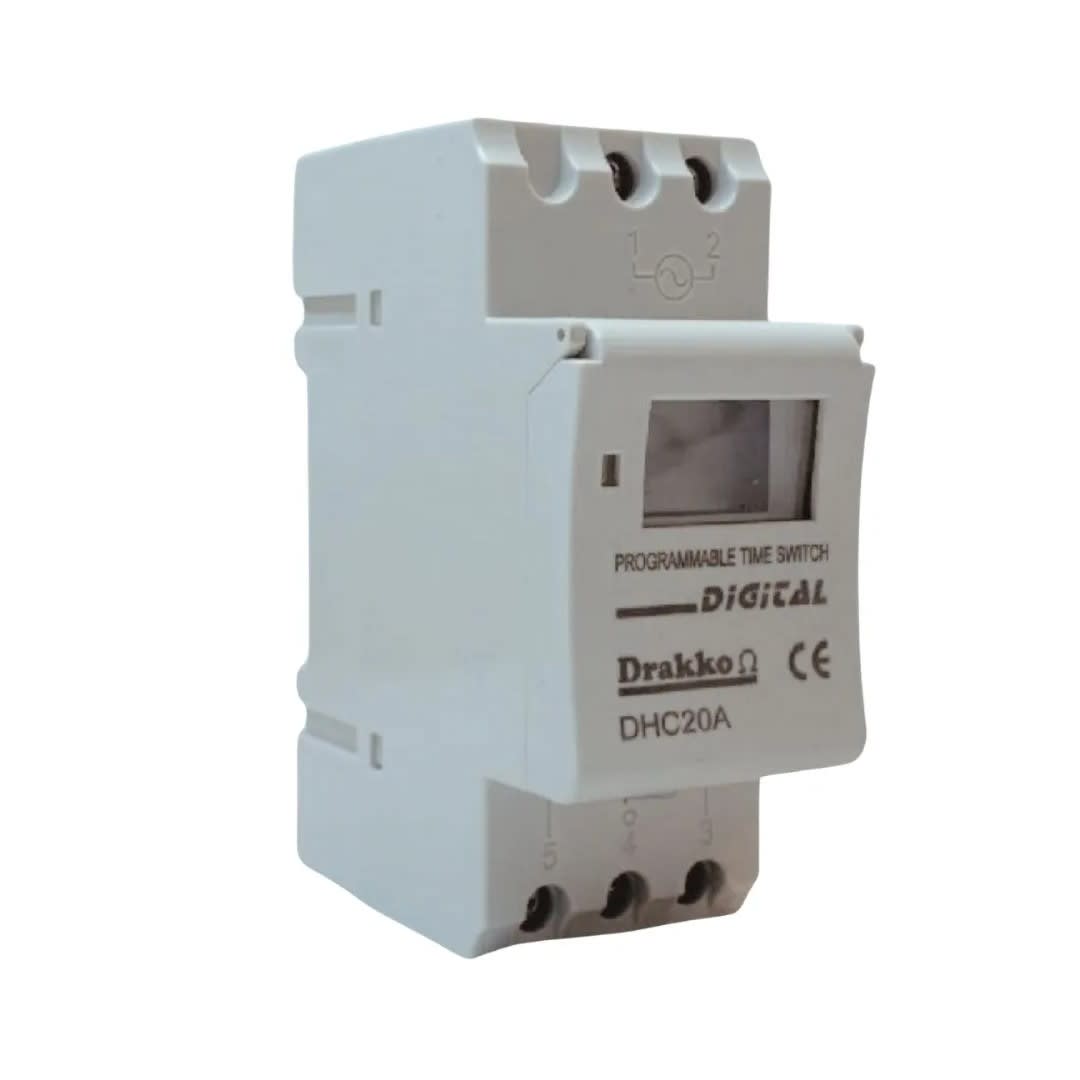INTERRUPTOR HORARIO DIGITAL 20AMP DRAKKO SM