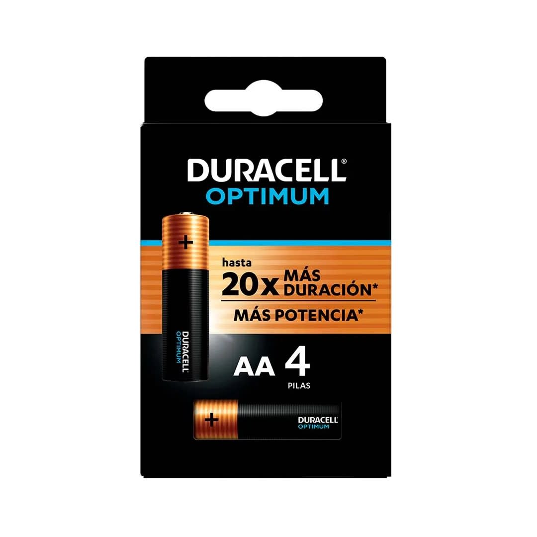 PILAS OPTIMUM AA PACK DE 4 UNIDADES DURACELL