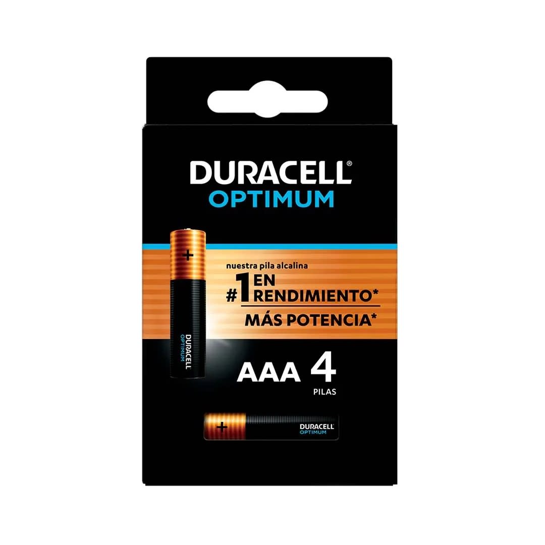 PILA OPTIMUM AAA 4 UNIDADES NEGRO DURACELL