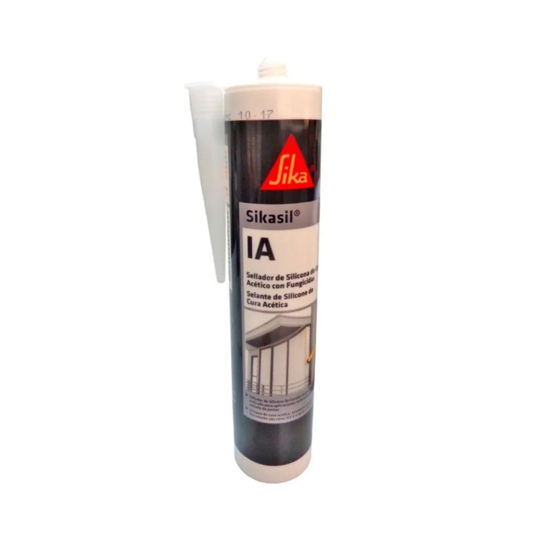 SELLANTE DE SILICONA ACÉTICA CON FUNGICIDAS SIL IA TRANSPARANTE 280ML SIKA
