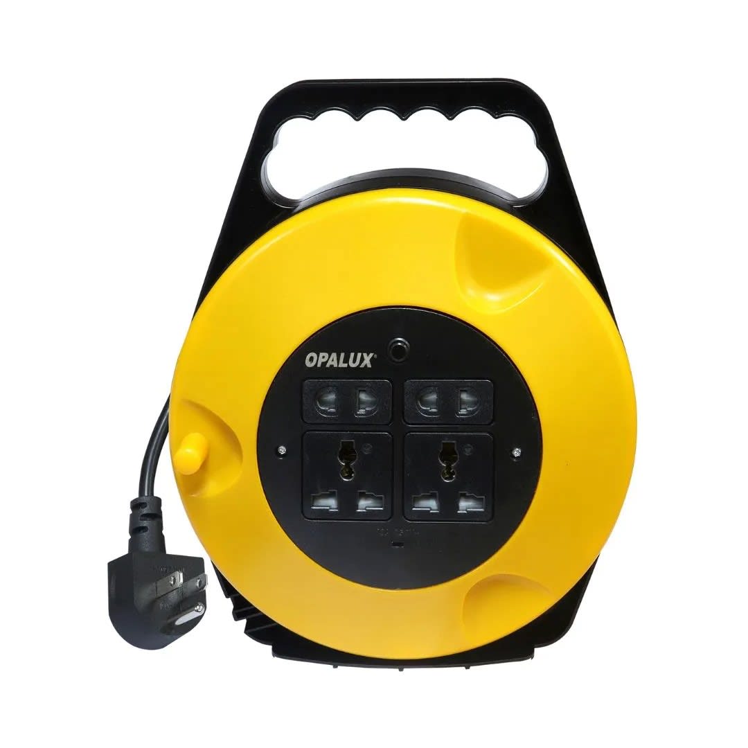 EXTENSIÓN CARRETE 2 TOMAS UNIVERSALES 10M OPALUX