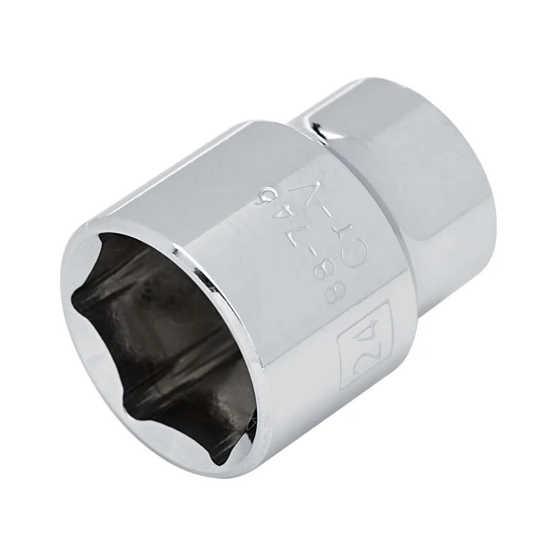 DADO HEXAGONAL 24MM MODELO 24MM ENCASTRE 1/2 488746 CROMADO DE ACERO PLATA STANLEY