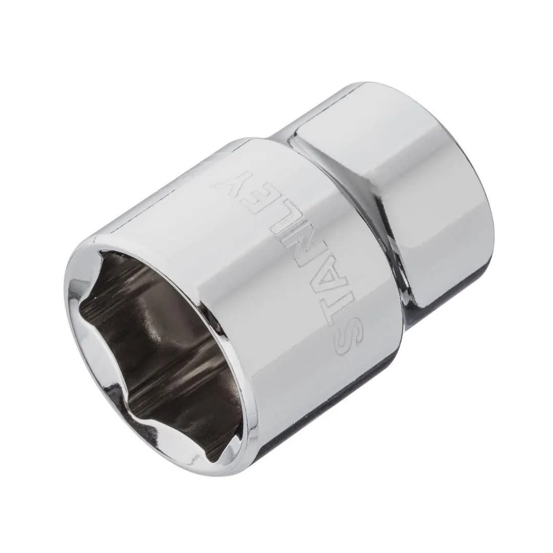 DADO HEXAGONAL 21MM ENCASTRE 1/2 CROMADO MODELO 488743 STANLEY
