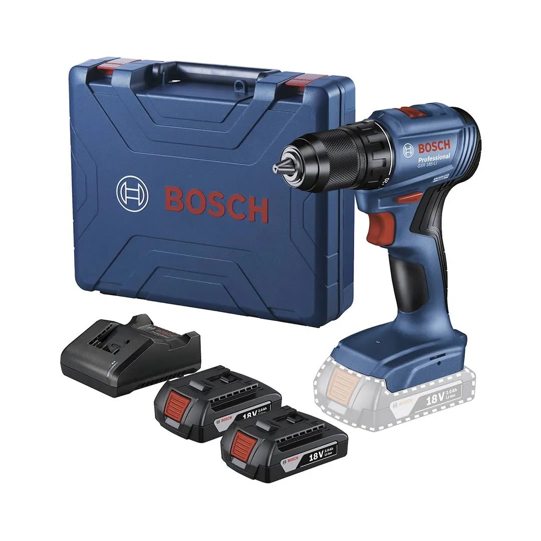 ATORNILLADOR GSR 185-LI + 2 BATERIAS + CARGADOR + MALETA BOSCH