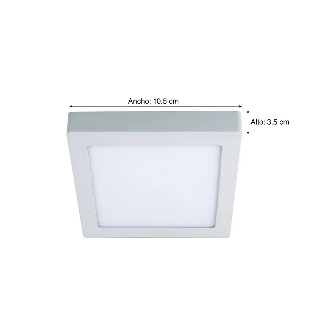 DOWNLIGHT CUADRADO 6W LUZ CALIDA ORANGE