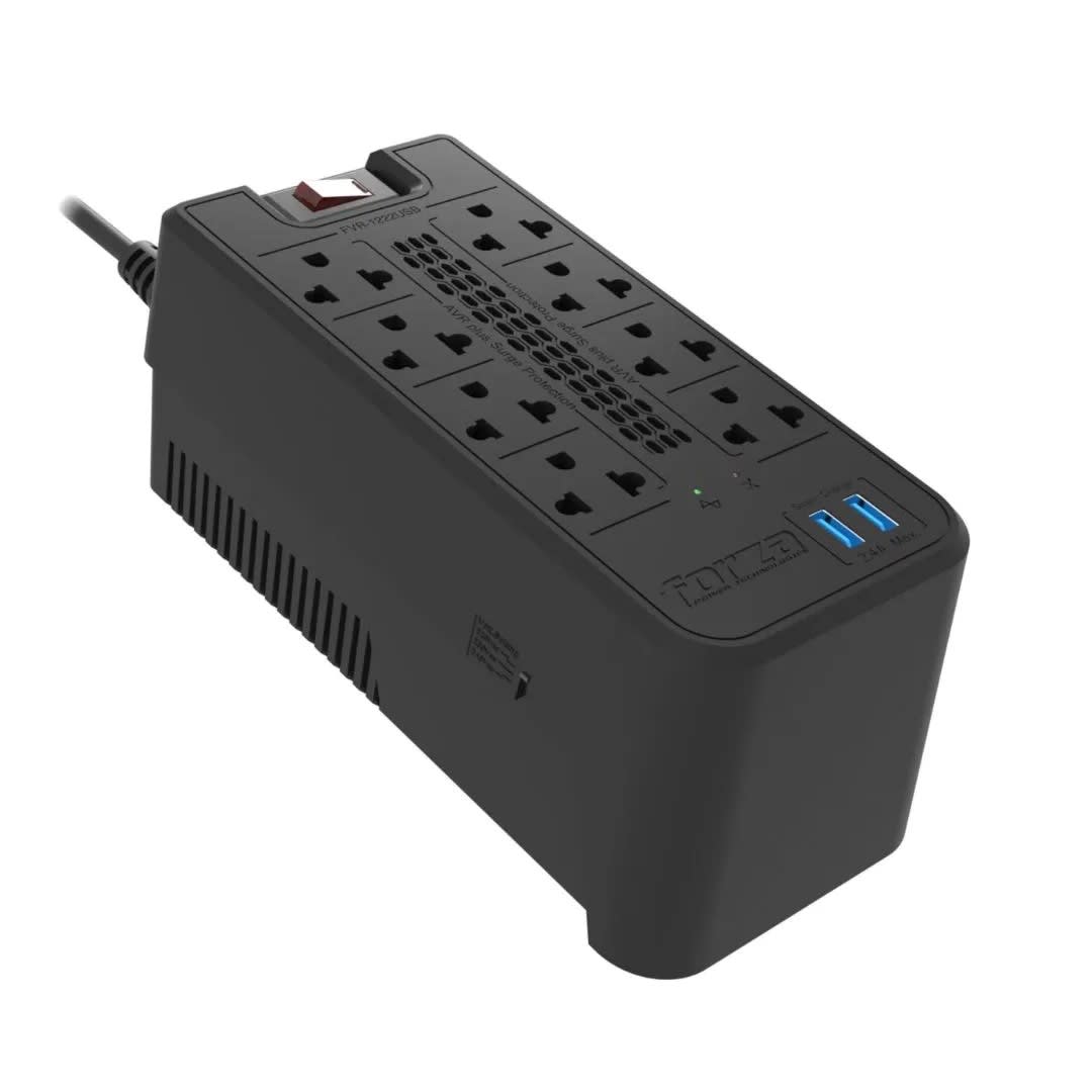 ESTABILIZADOR 1200VA/600W 8T 2 USB FVR1222USB FORZA16