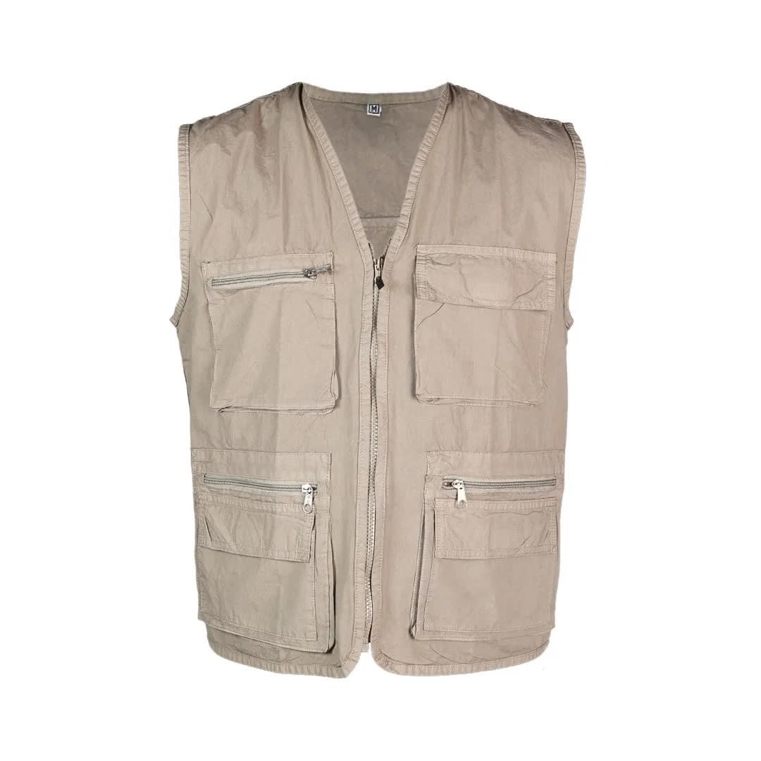 CHALECO DE TRABAJO DRILL BEIGE TALLA M WERKEN
