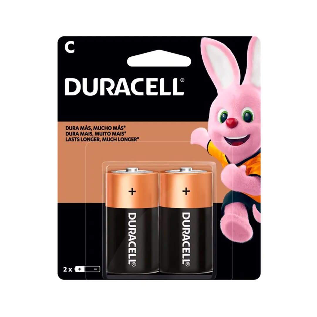 PILAS ALCALINAS C (2 UNIDADES) 1.5V ZINC/CARBÓN DURACELL