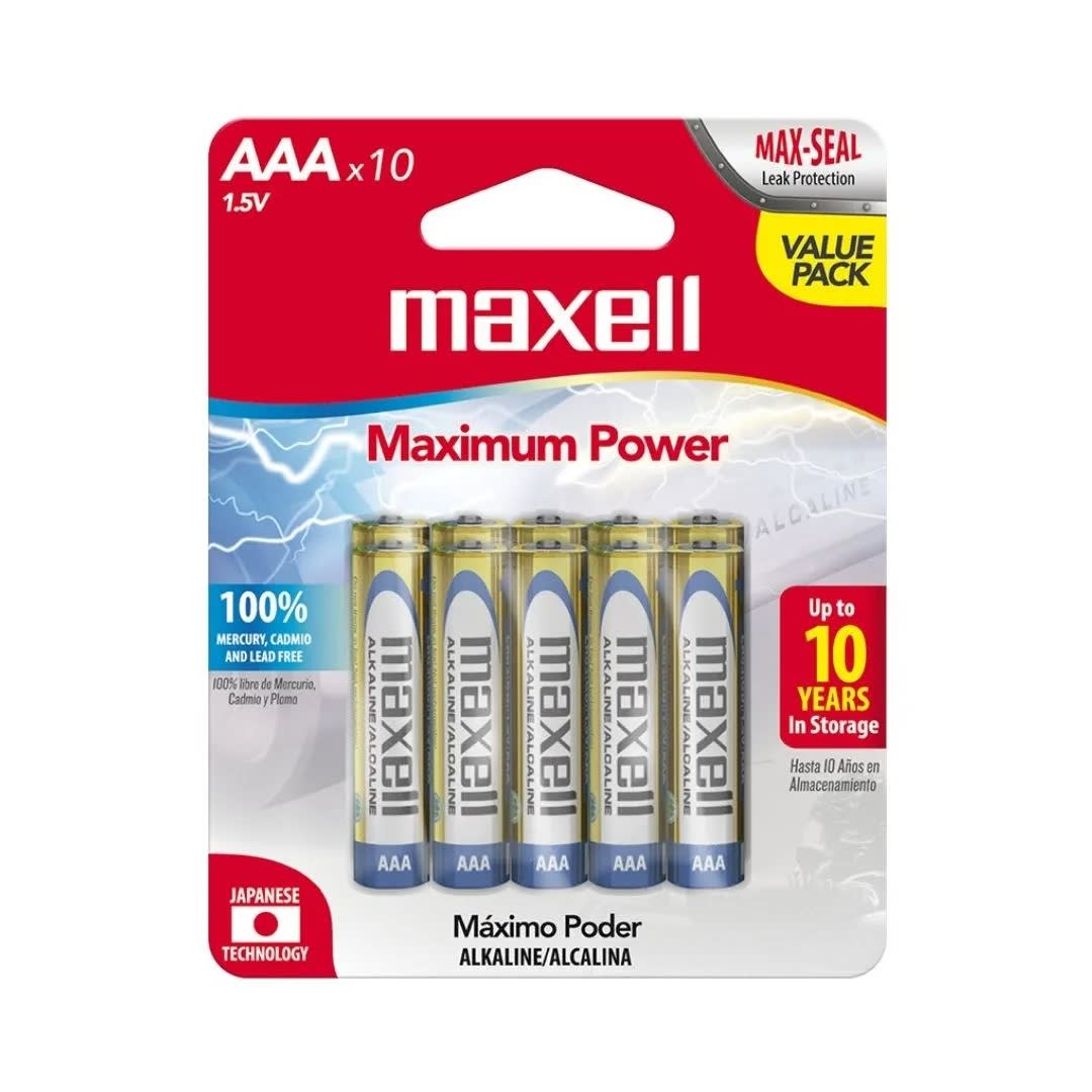 PILAS AAA PACK X 10 MAXELL