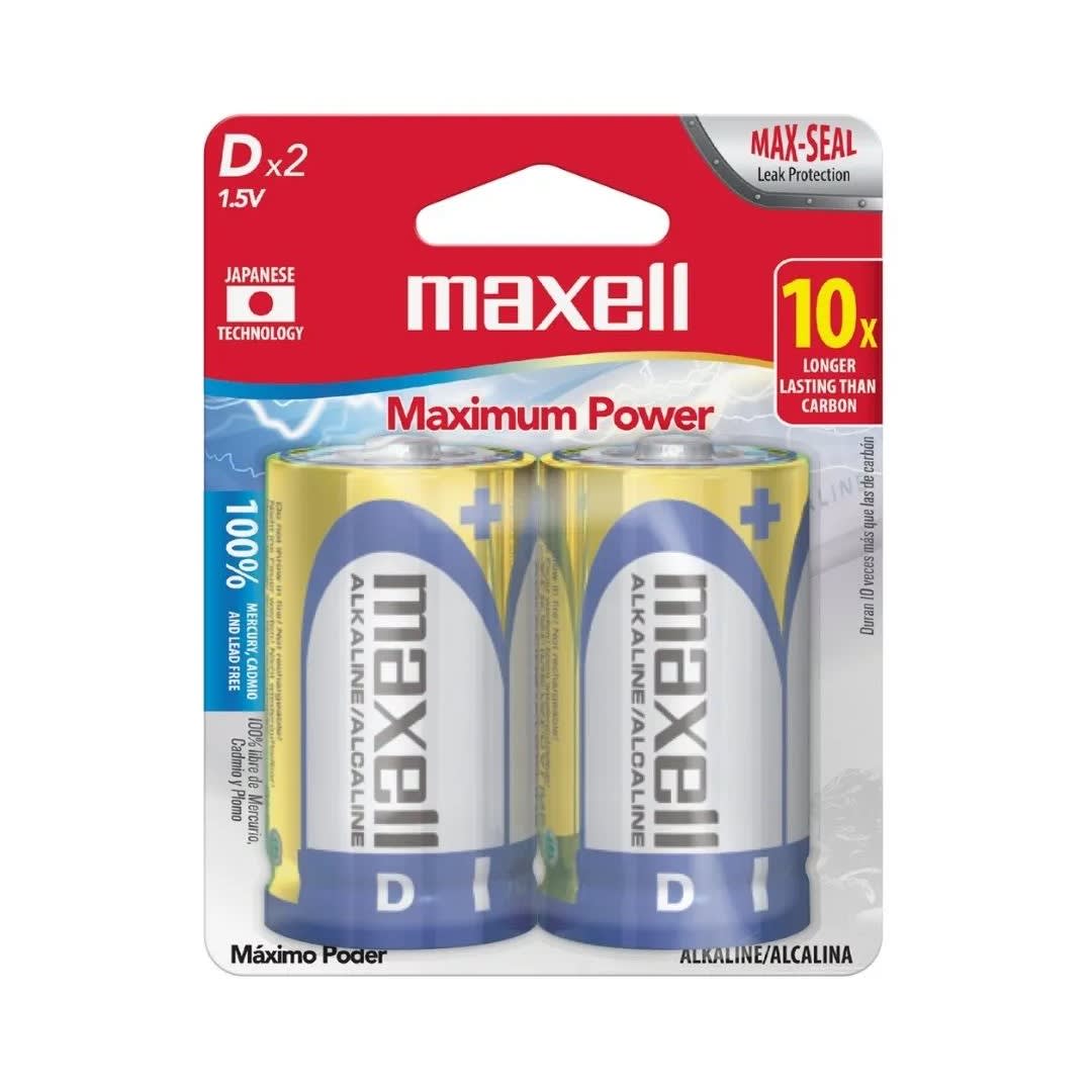 PILAS PACK X 2 D MAXELL3