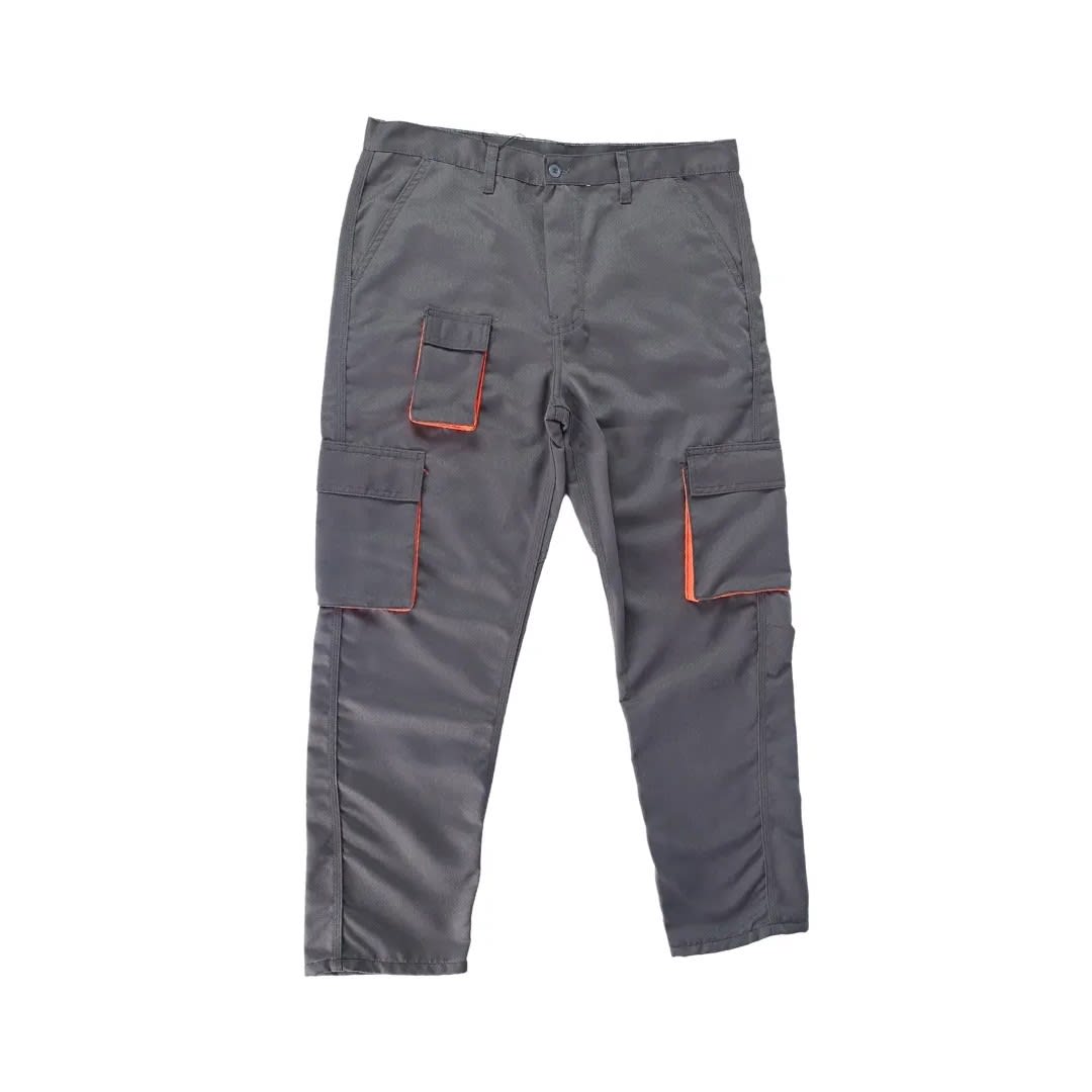 PANTALON DE TRABAJO DRILL TEC PLOMO NARANJA MULTIBOLSILLO TALLA L WERKEN10