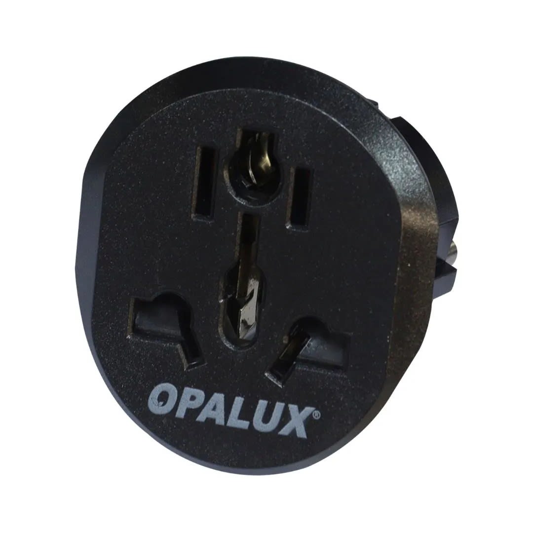 ADAPTADOR UNIVERSAL MODELO OP6052NG NEGRO 10A 250V OPALUX