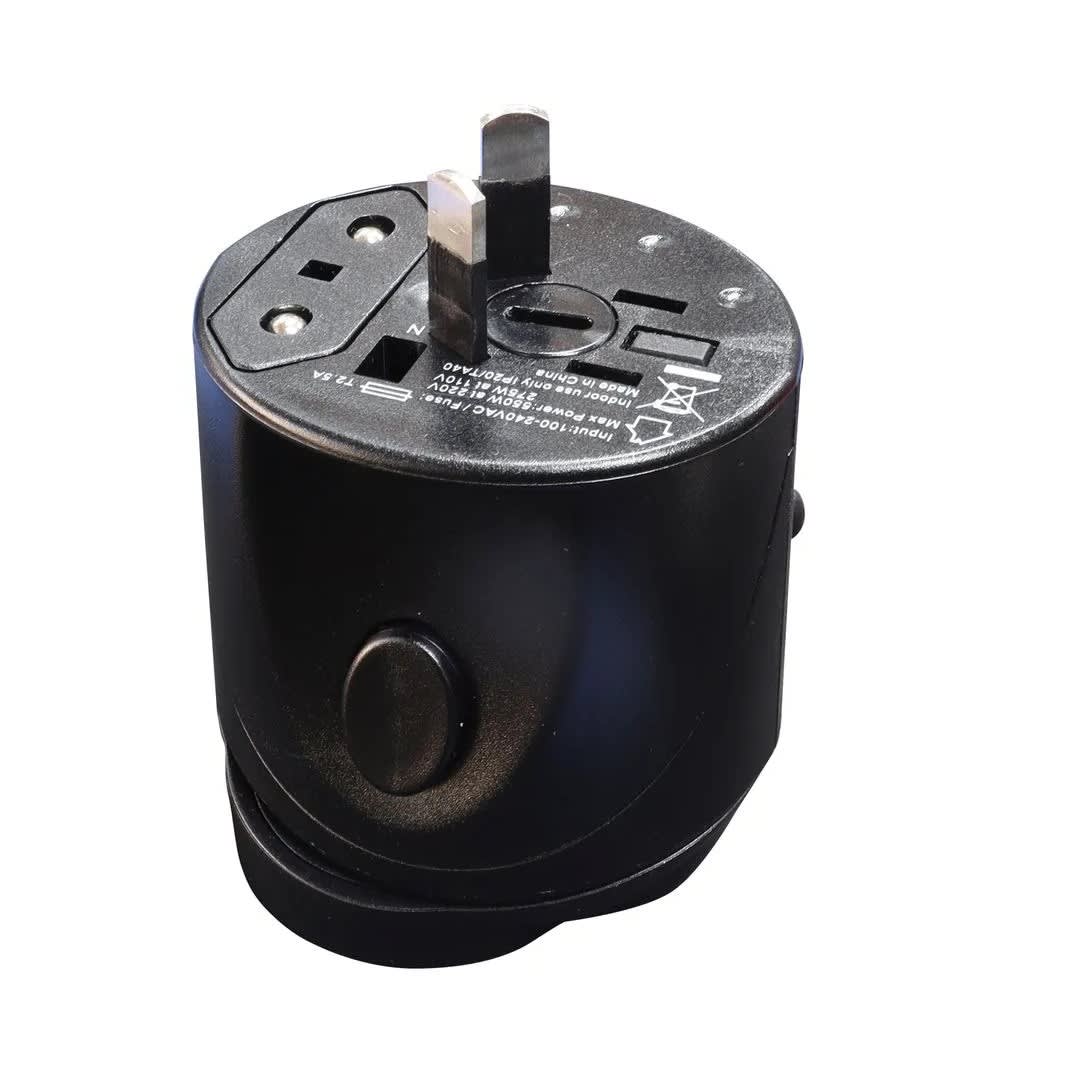 ADAPTADOR UNIVERSAL VIAJE 1000W USB 1000MA OPALUX