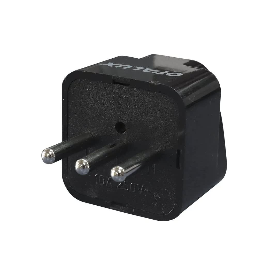 ADAPTADOR 3 EN LINEA NEGRO 10AMP 250VAC OPALUX2