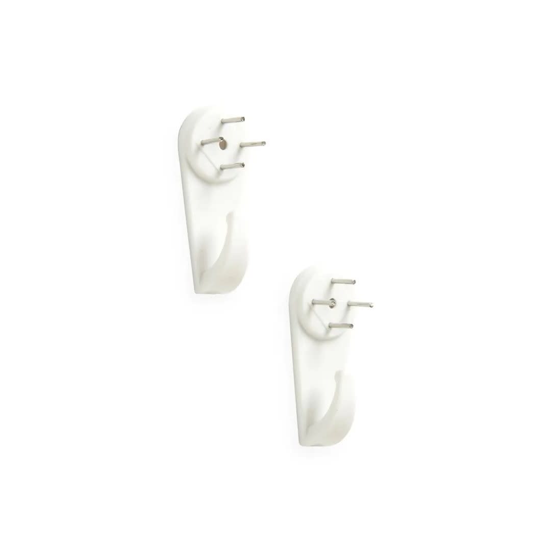 GANCHOS DE PLASTICO ZENDER MAGICO 5 CM X 2 UNIDADES BLANCO ZENDER