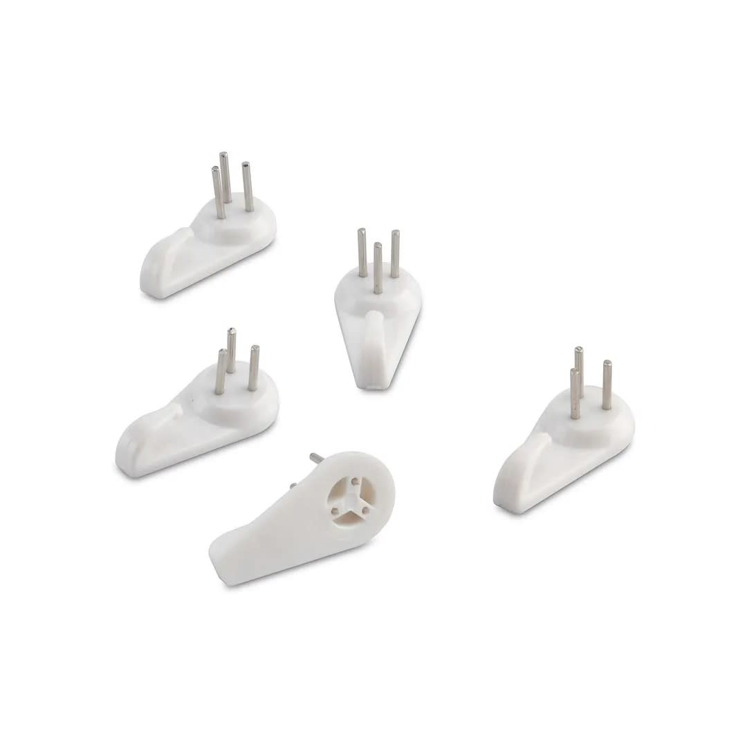 GANCHOS DE PVC ZENDER MAGICO 3 CM (6KG) X 5 UNIDADES BLANCO ZENDER