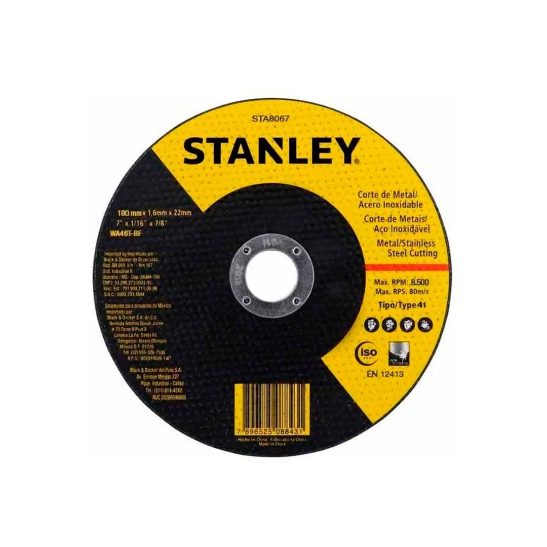 DISCO DE CORTE INOX. 7''-180X1.6MM STANLEY2